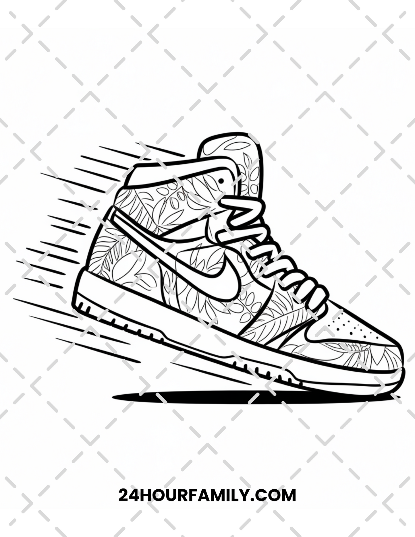 sneakers coloring pages