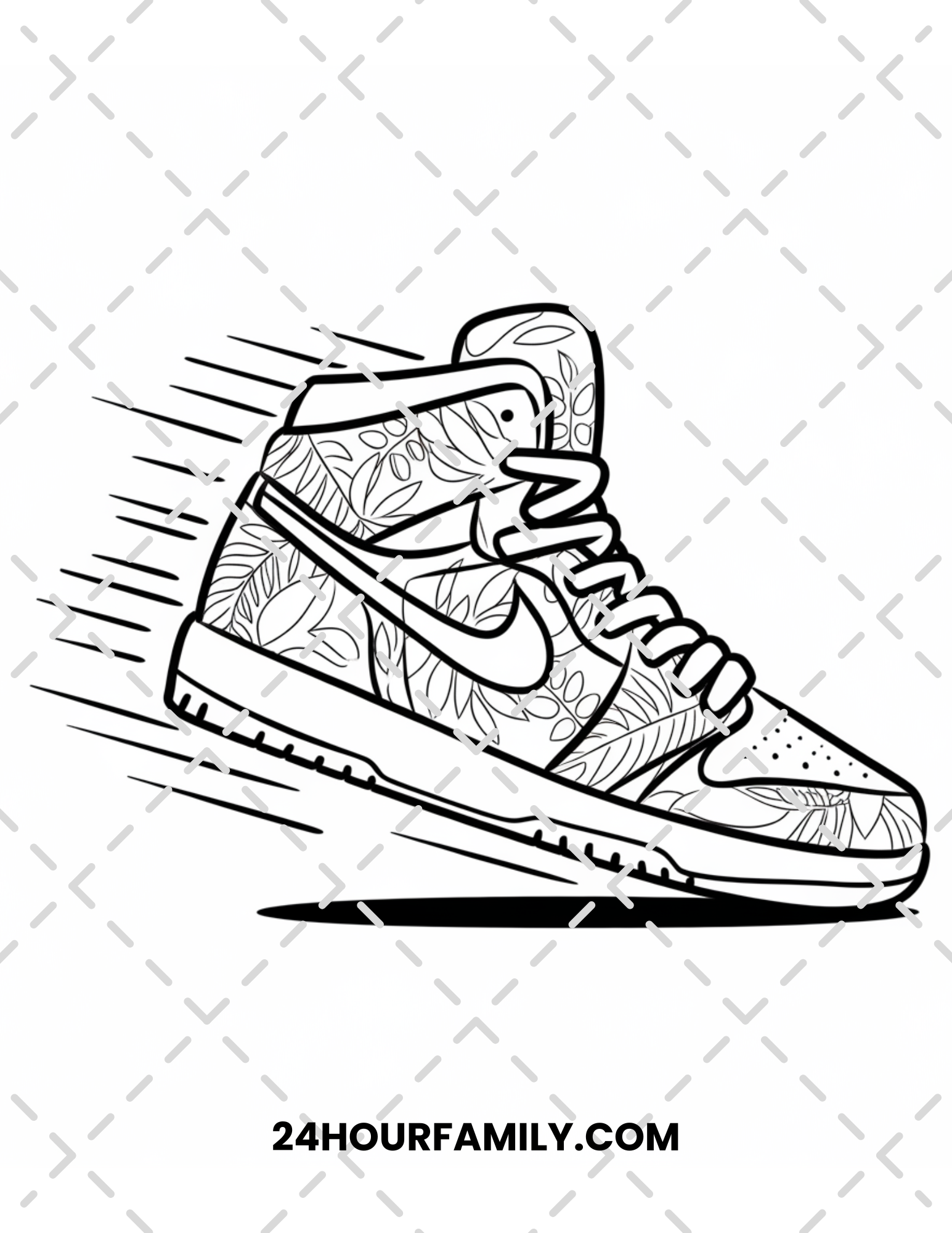 sneakers coloring pages