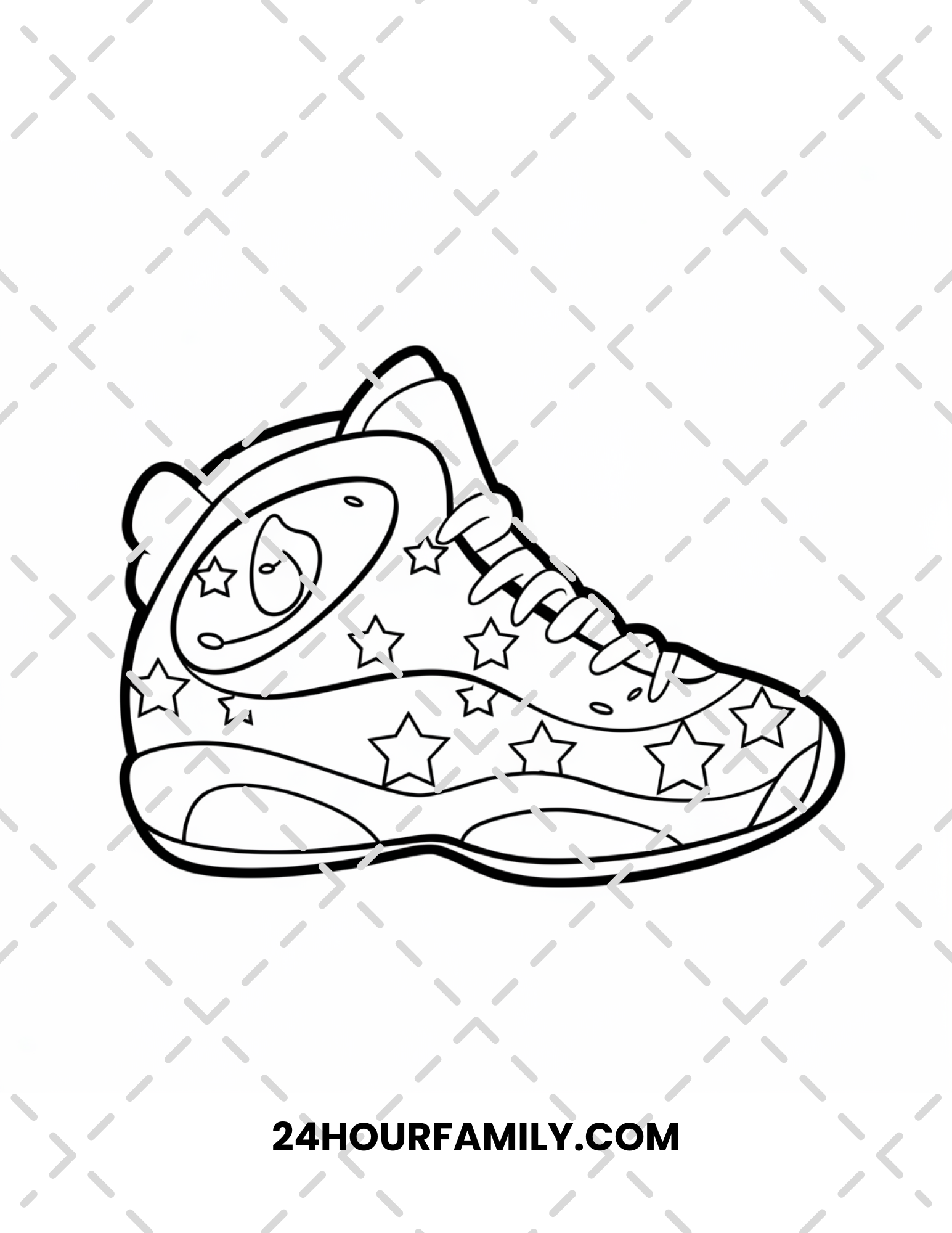 sneakers coloring pages