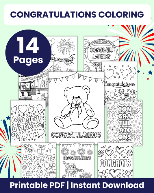 congratulations coloring pages
