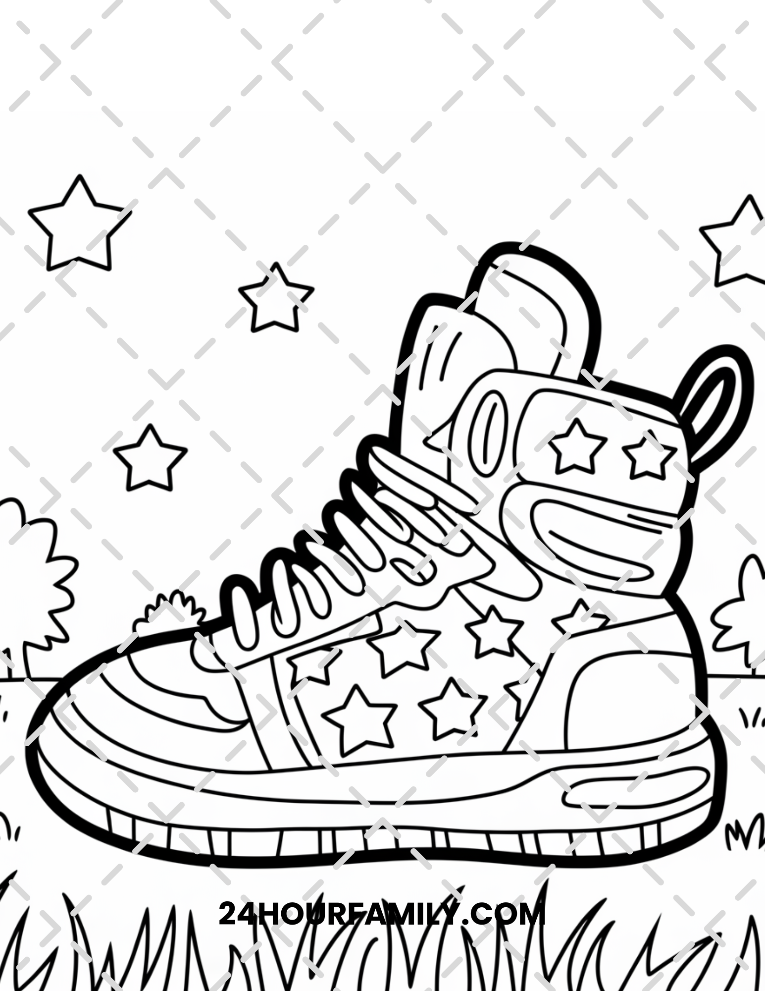 Trainer Colouring In Sneaker Coloring Pages - 47 Pages – 24hourprintables.com