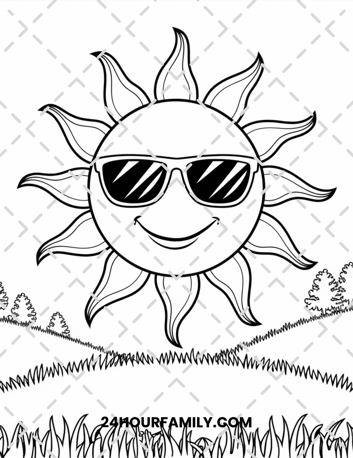 sun coloring pages