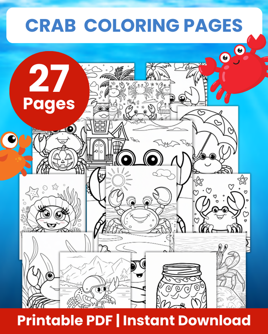 crab coloring pages