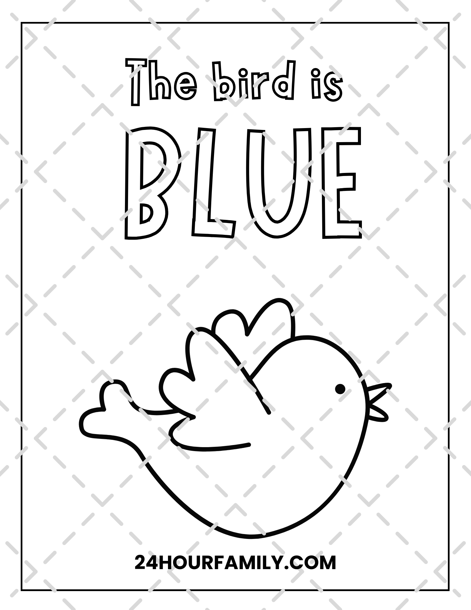 blue coloring pages