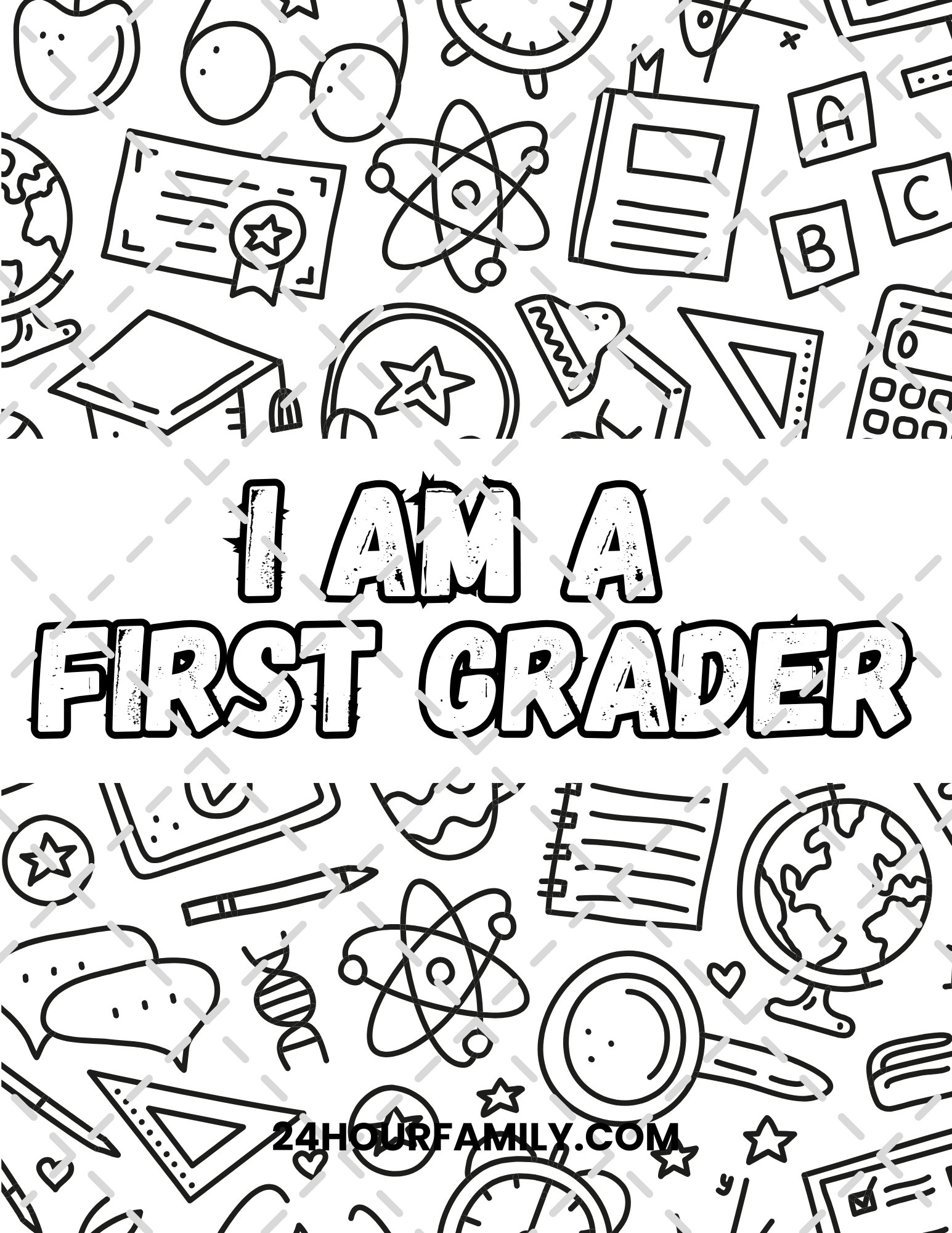 first grade coloring pages