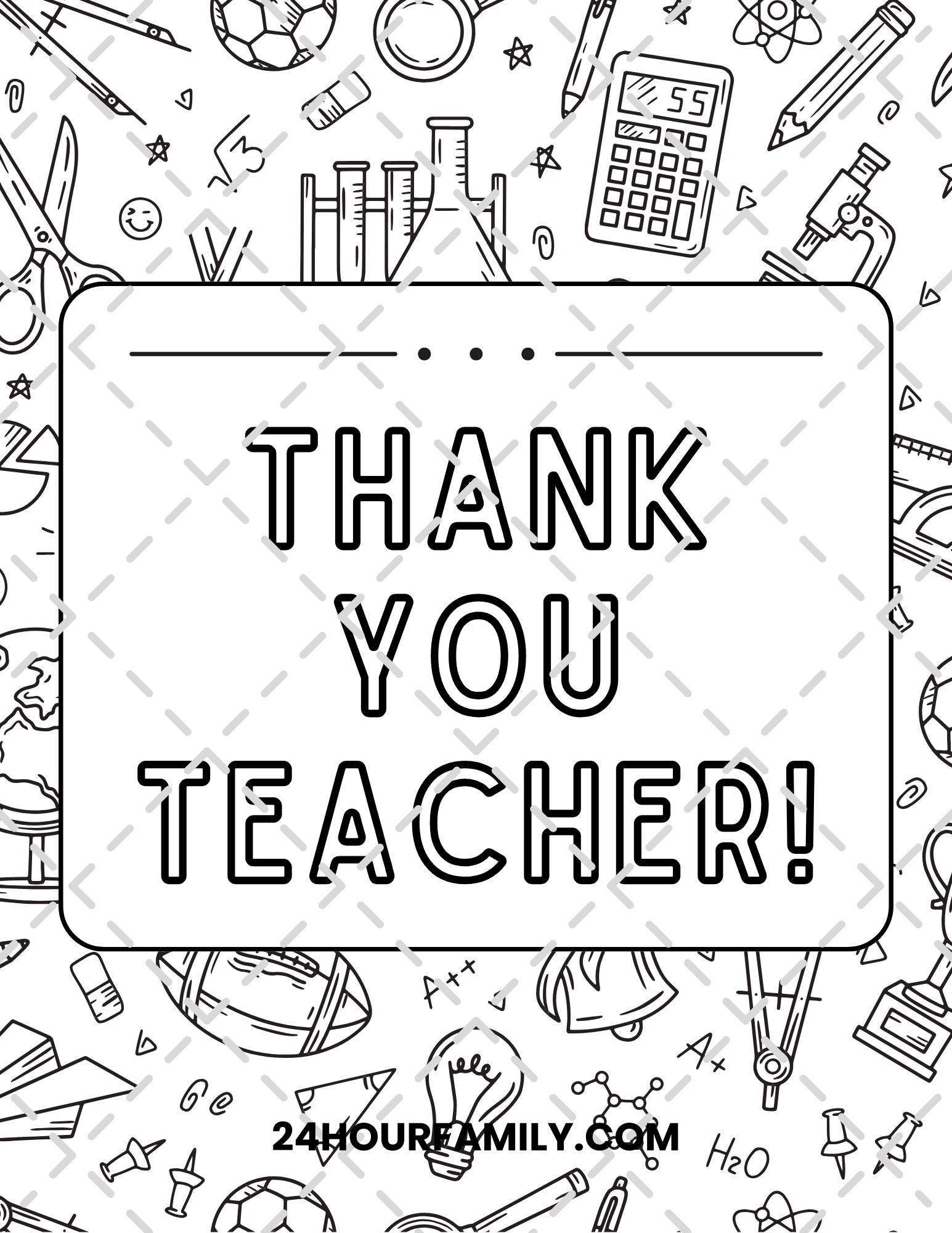 thank you teacher coloring pages