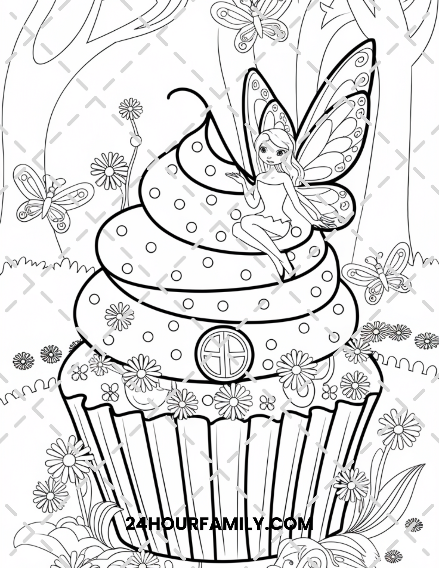 fairy house coloring pages
