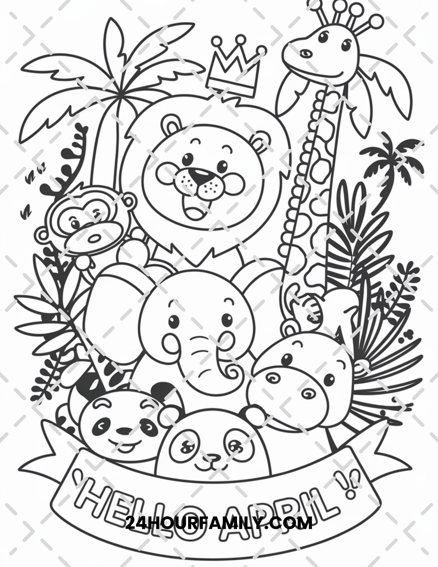 april coloring pages