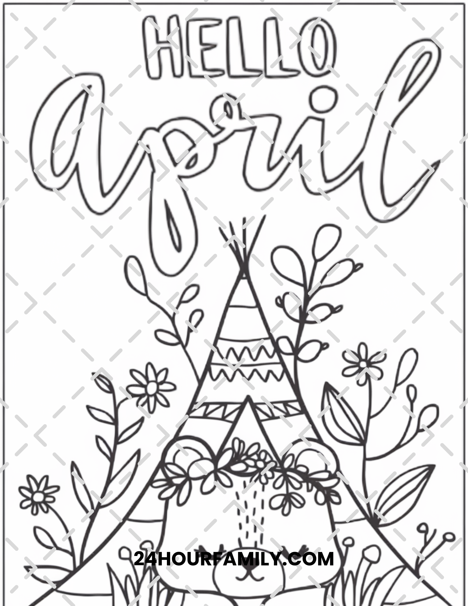 april coloring pages