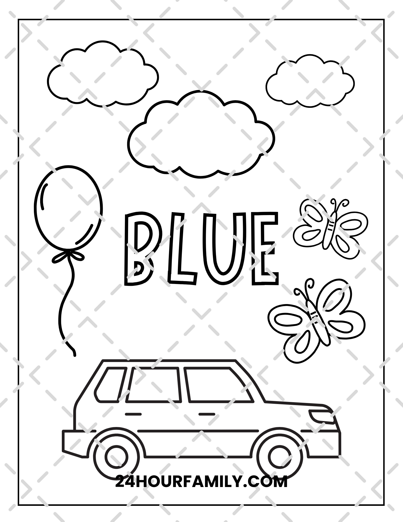 blue coloring pages