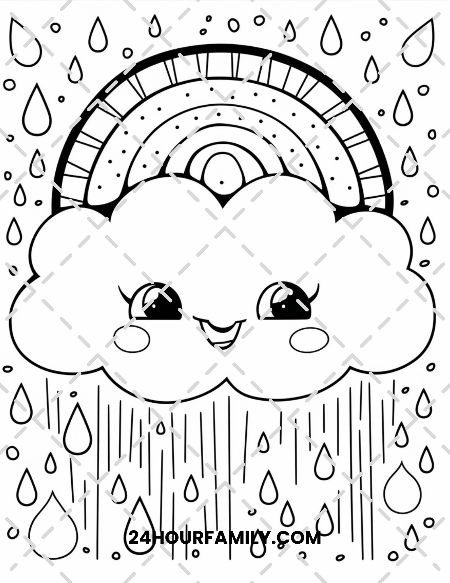 rainbow coloring page