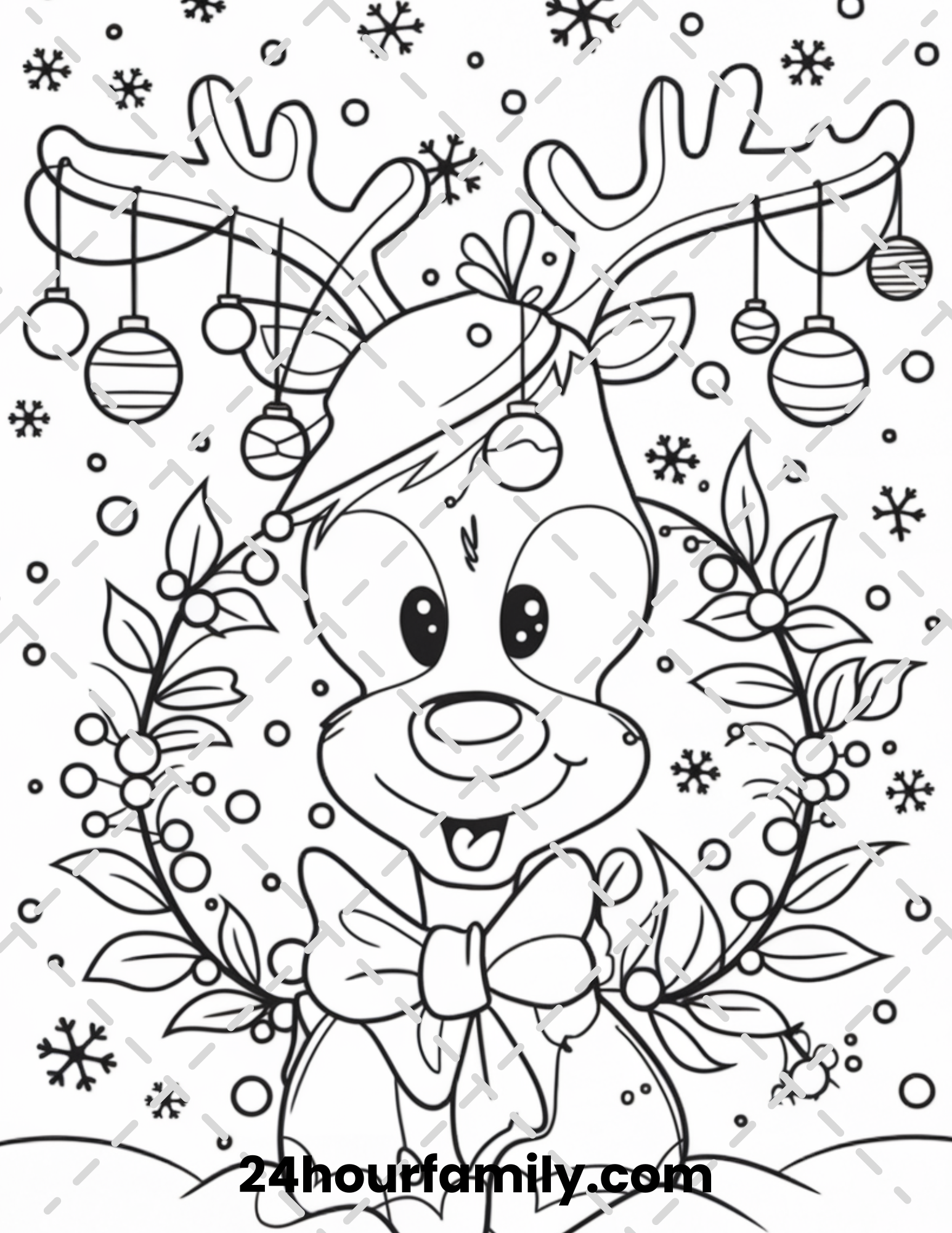 majestic reindeer coloring pages