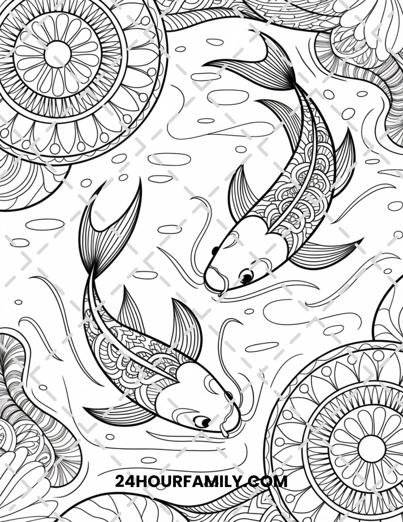 fish coloring pages for adults