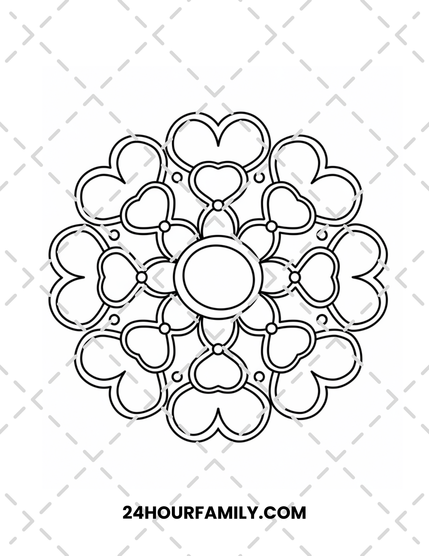heart mandala coloring pages