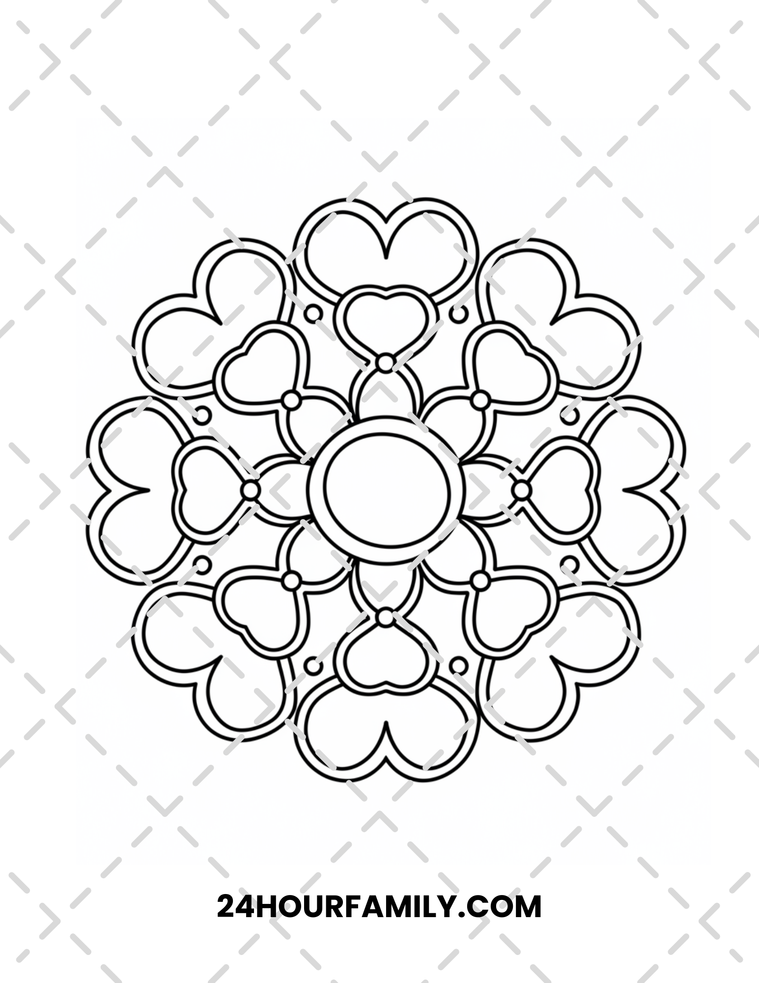 heart mandala coloring pages