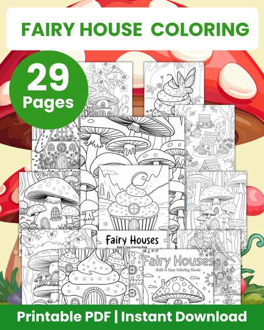 fairy house coloring pages