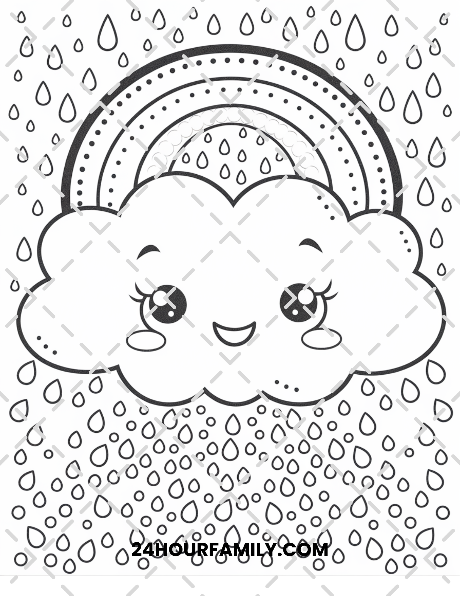rainbow coloring page