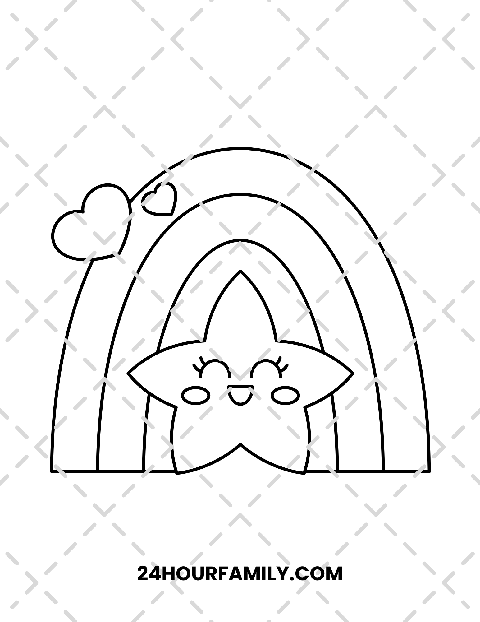 rainbow coloring page