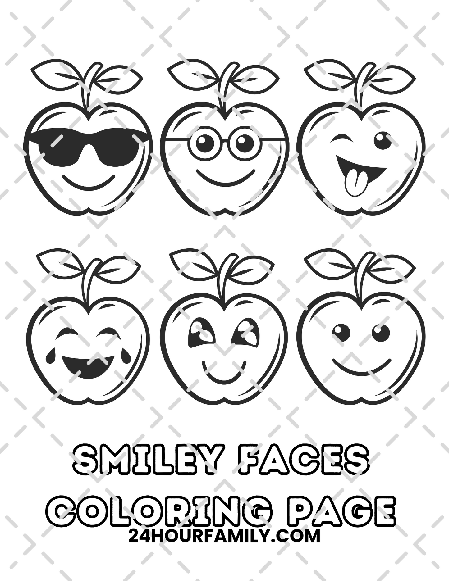 smiley faces coloring pages