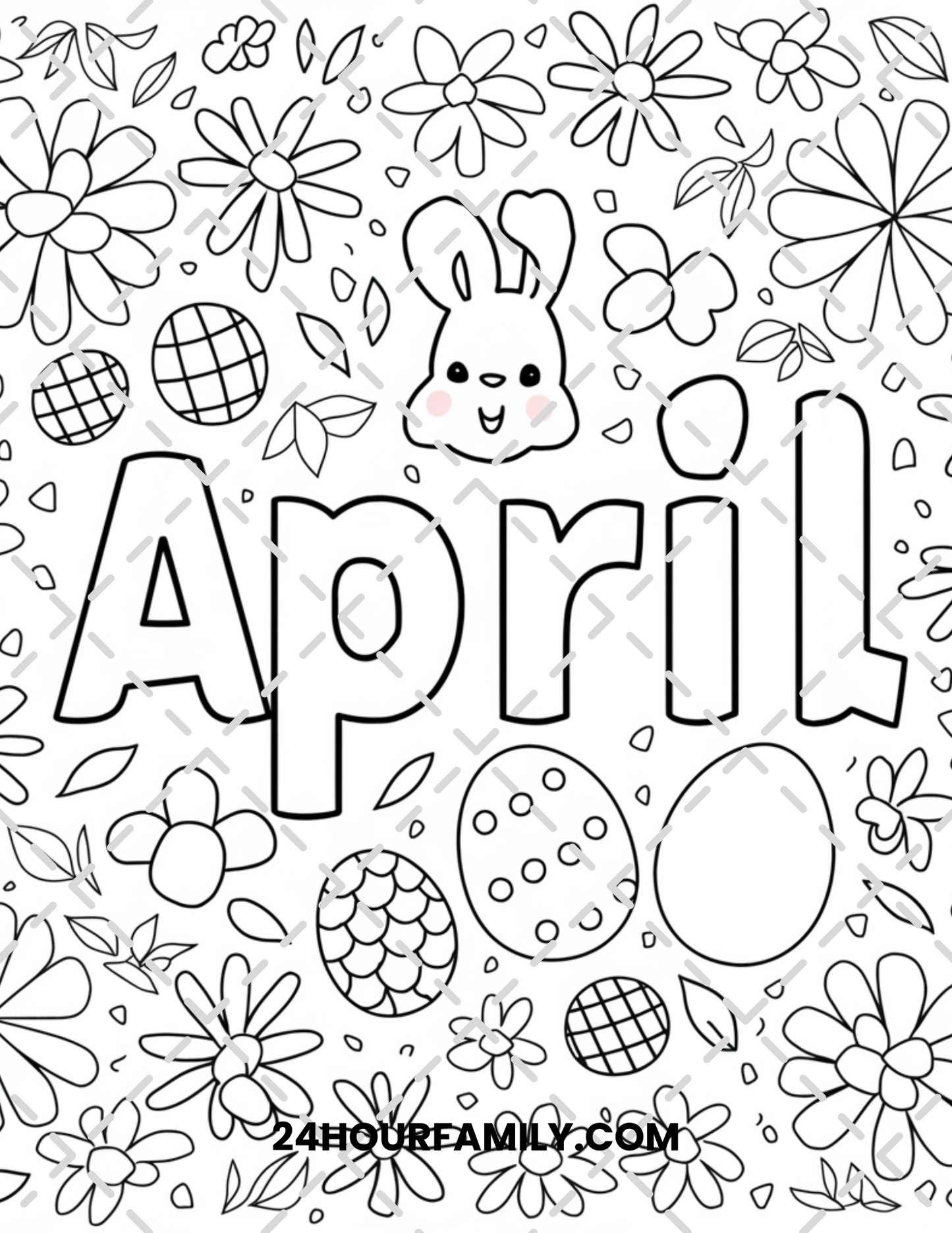 april coloring pages