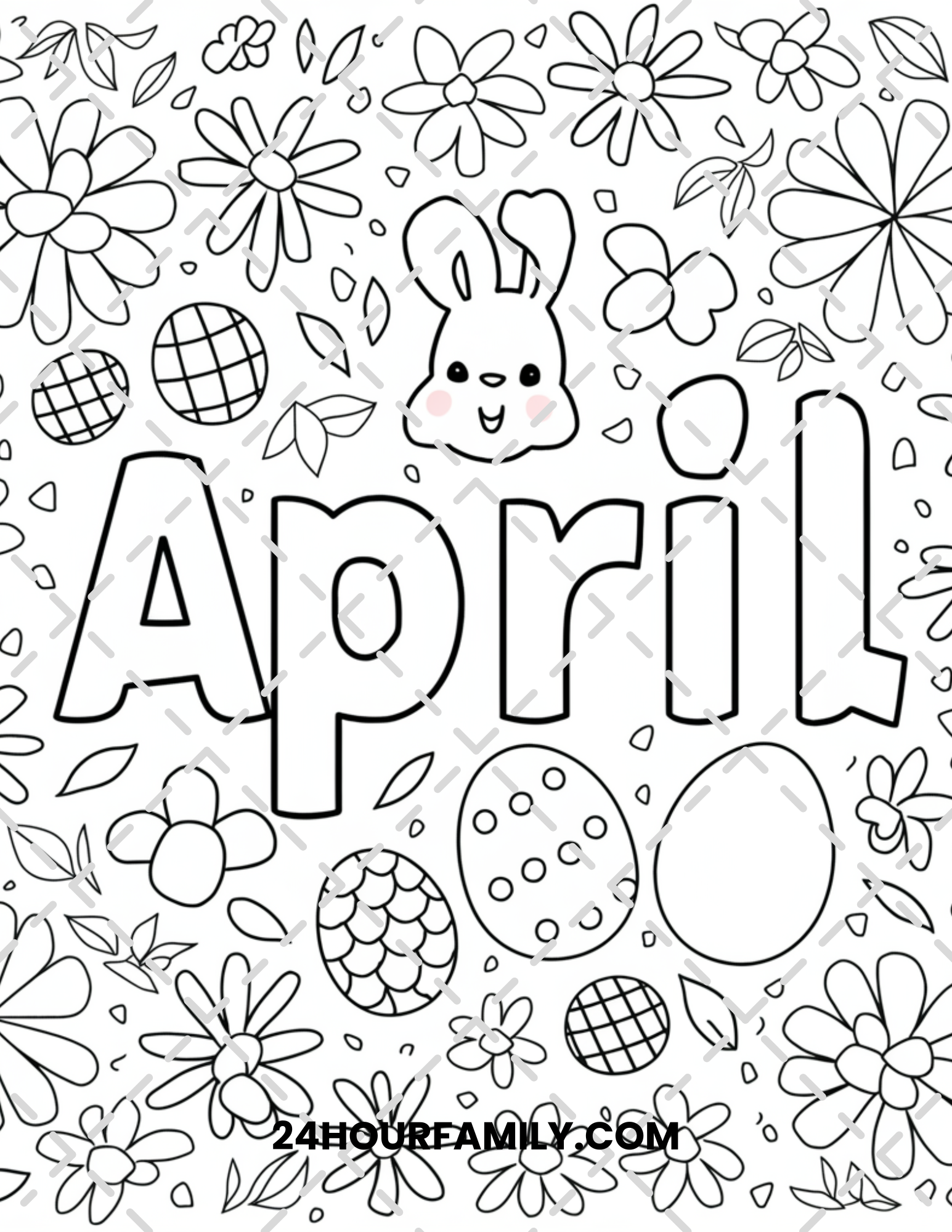 april coloring pages