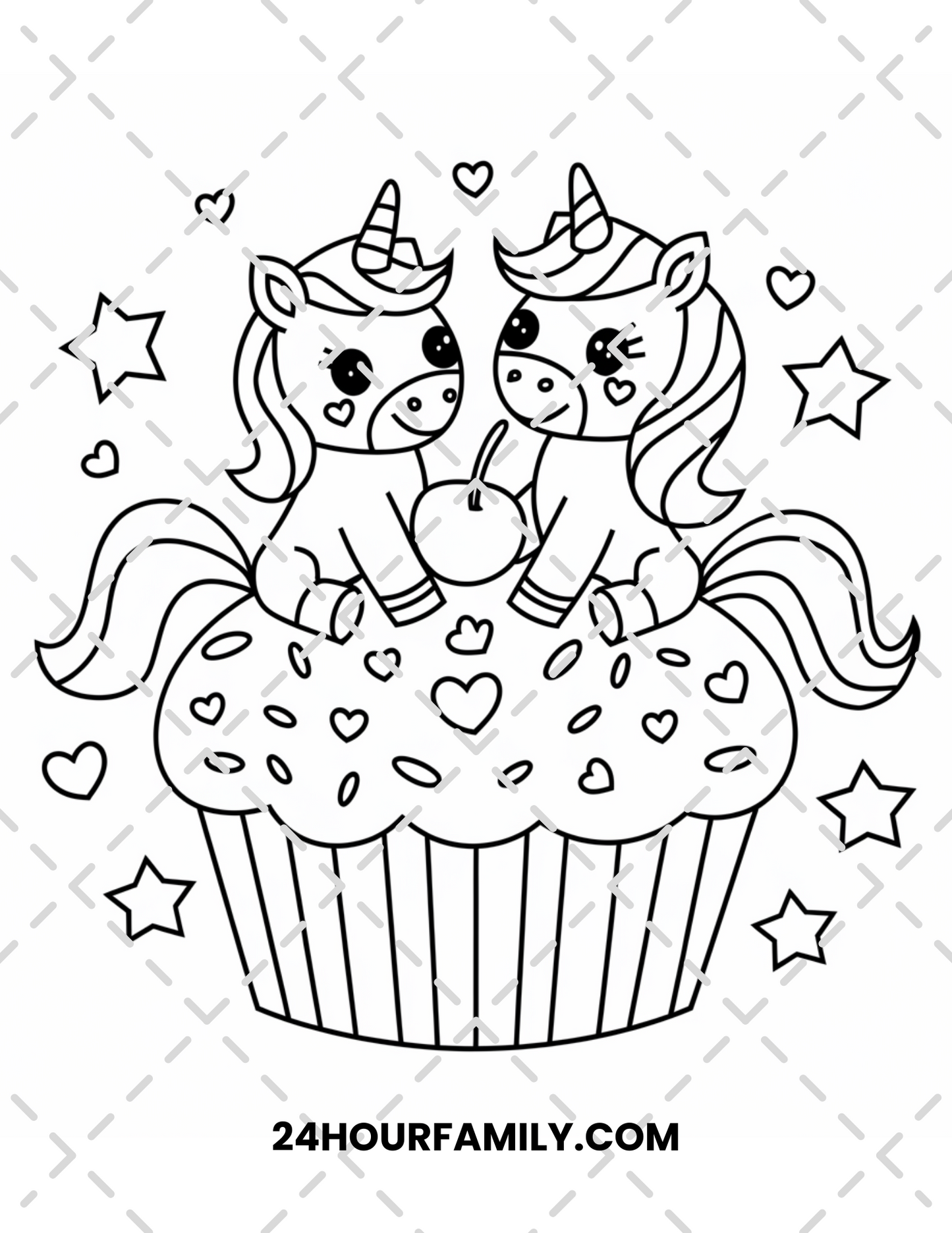 unicorn valentine coloring pages