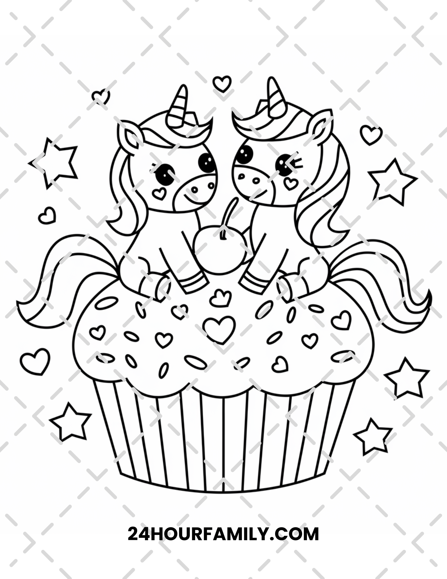 unicorn valentine coloring pages