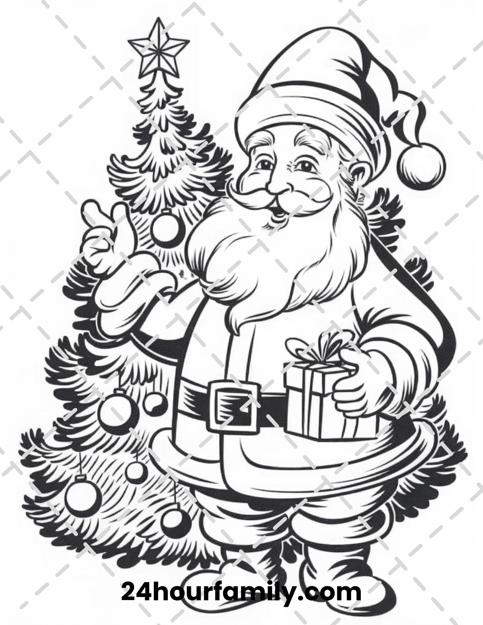 santa coloring pages