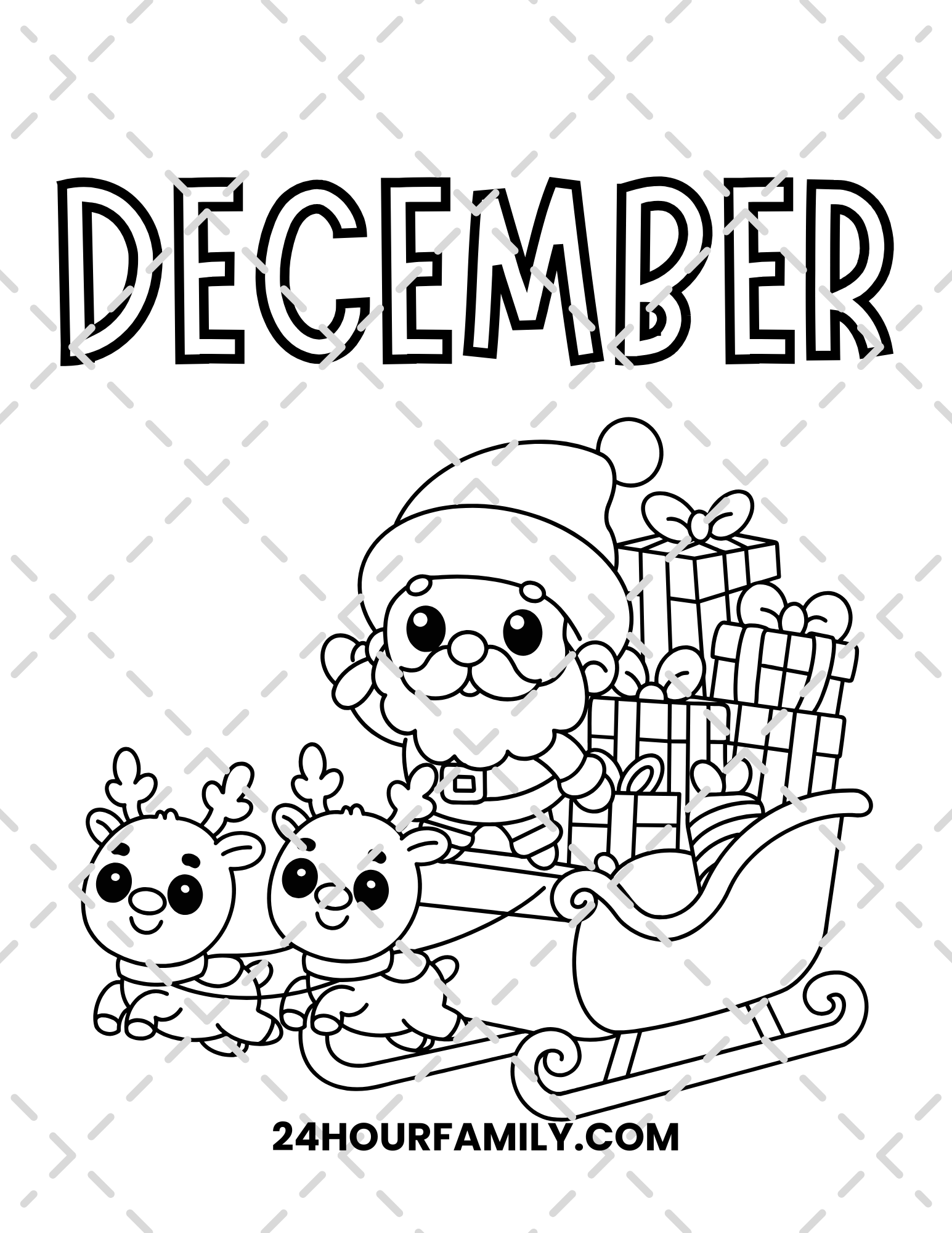 december coloring pages