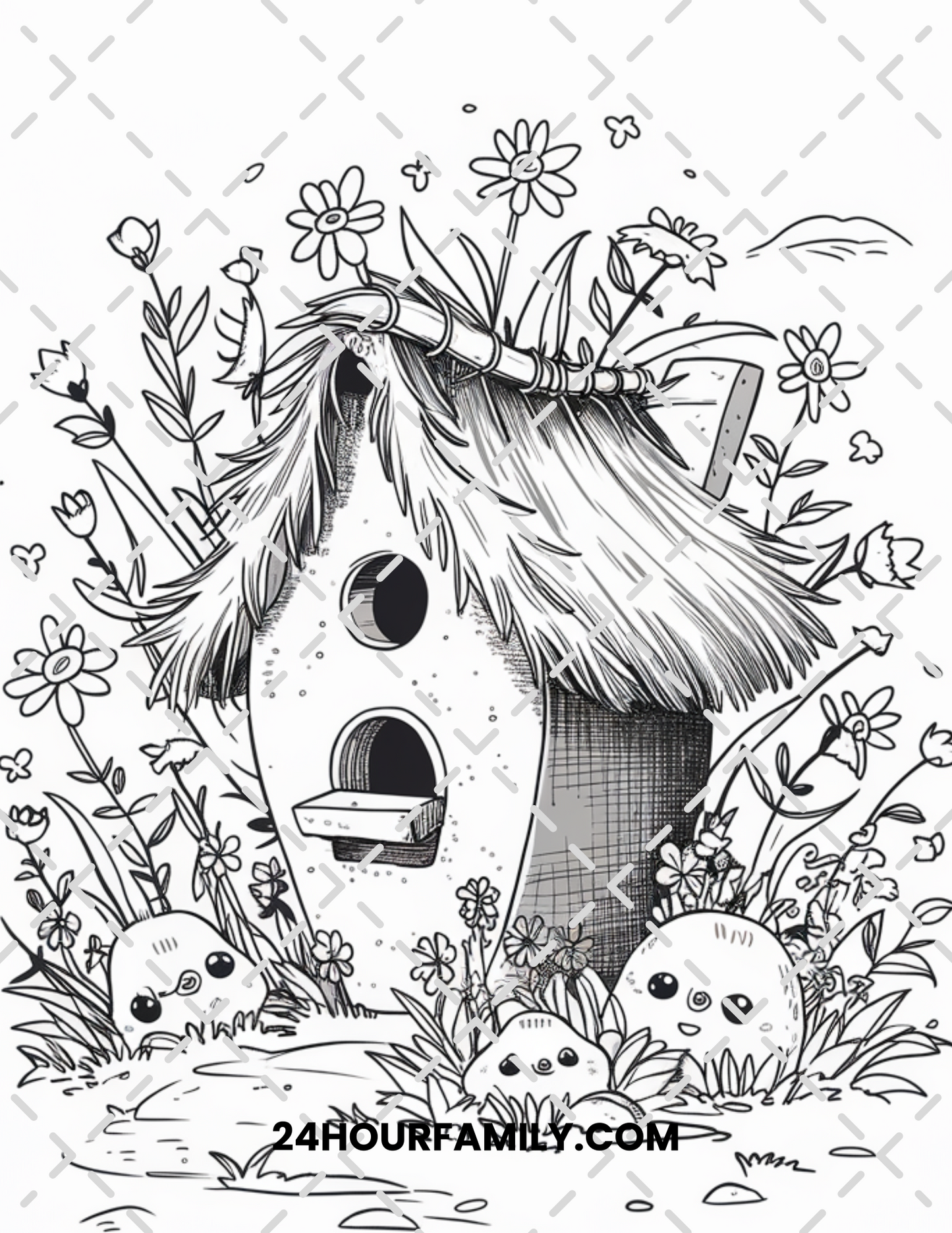 birdhouse coloring pages