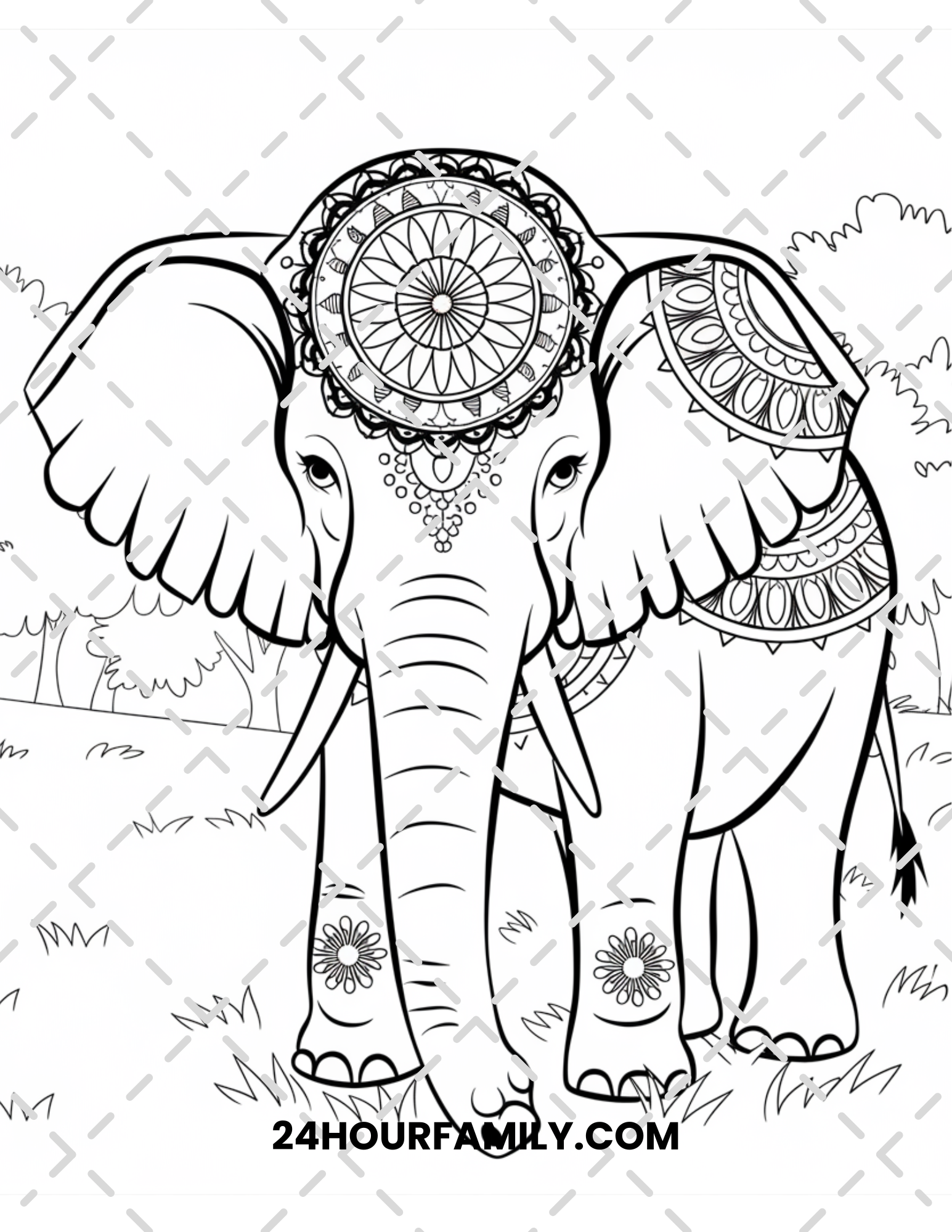 elephant mandala designs