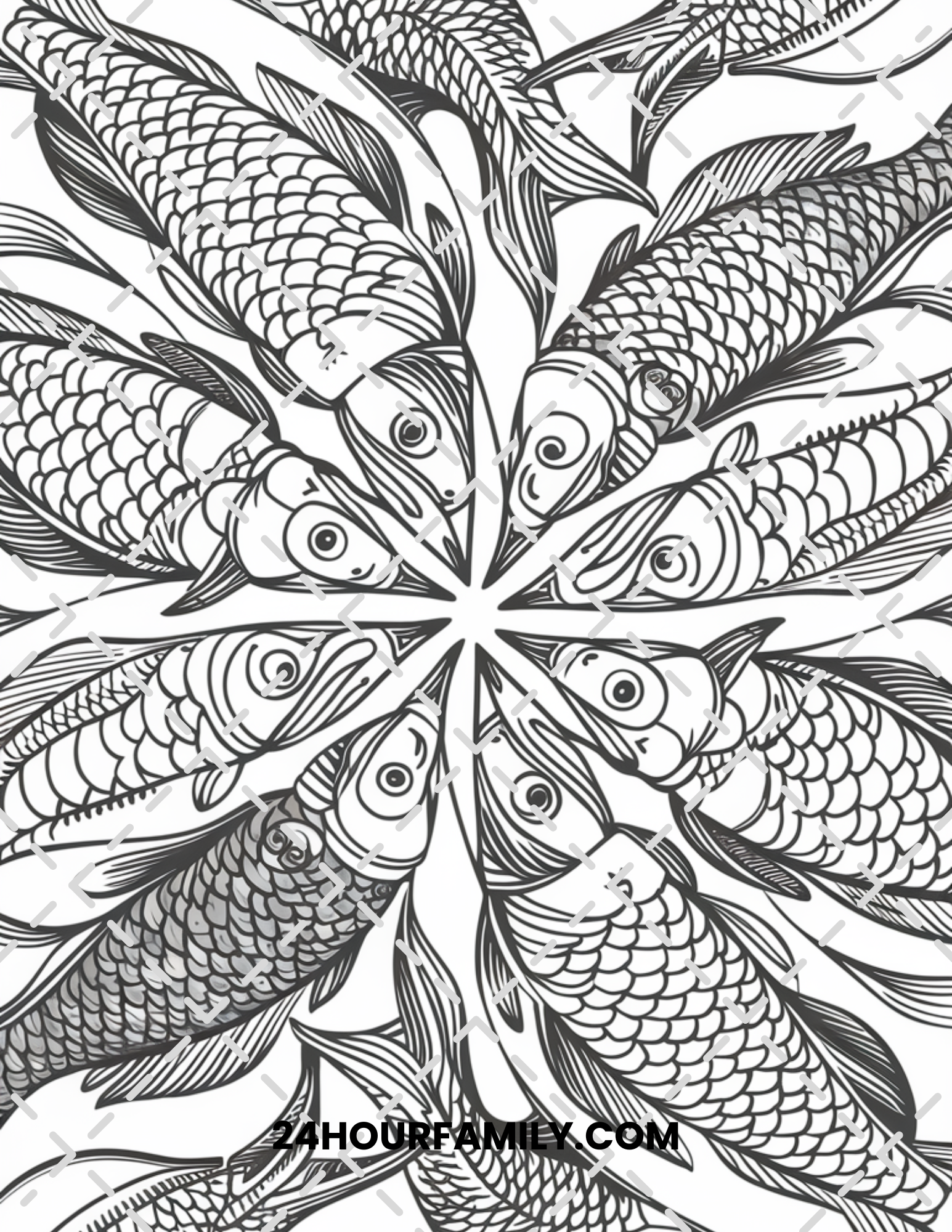 fish coloring pages for adults
