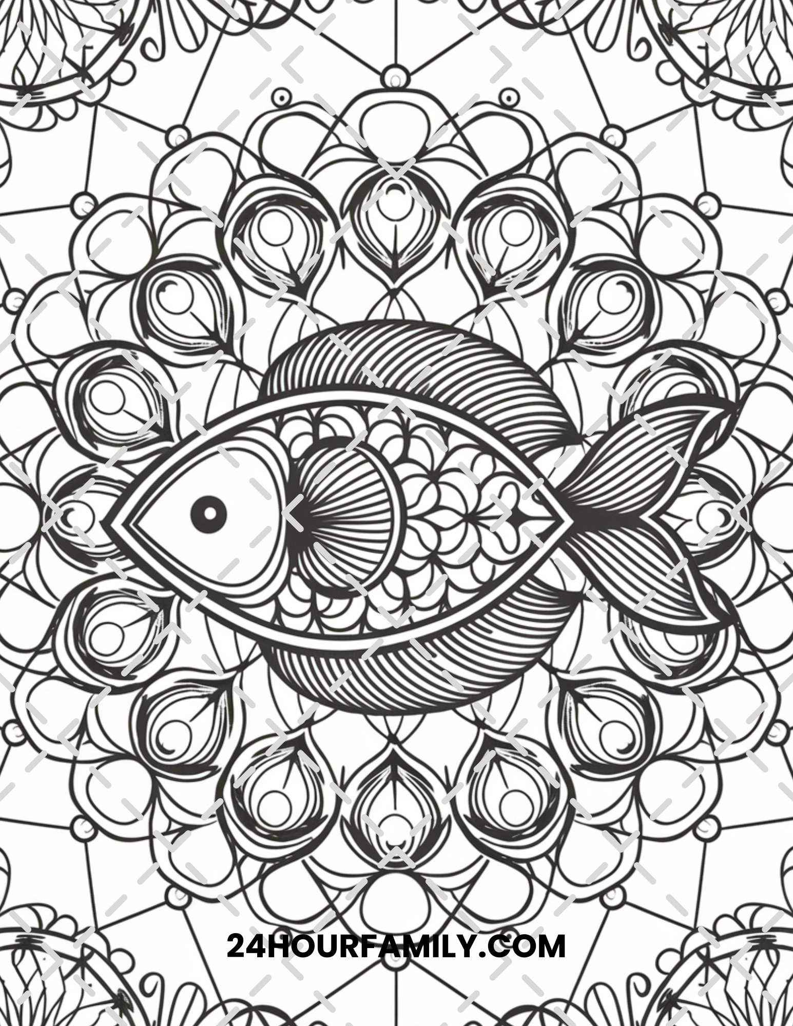 fish coloring pages for adults