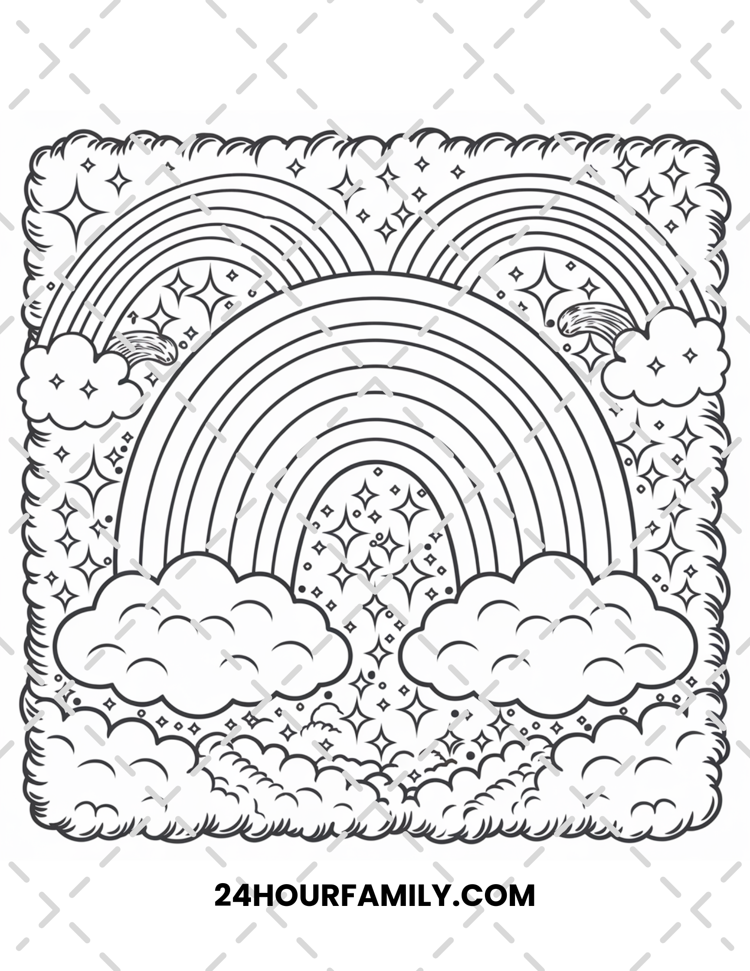 rainbow coloring pages