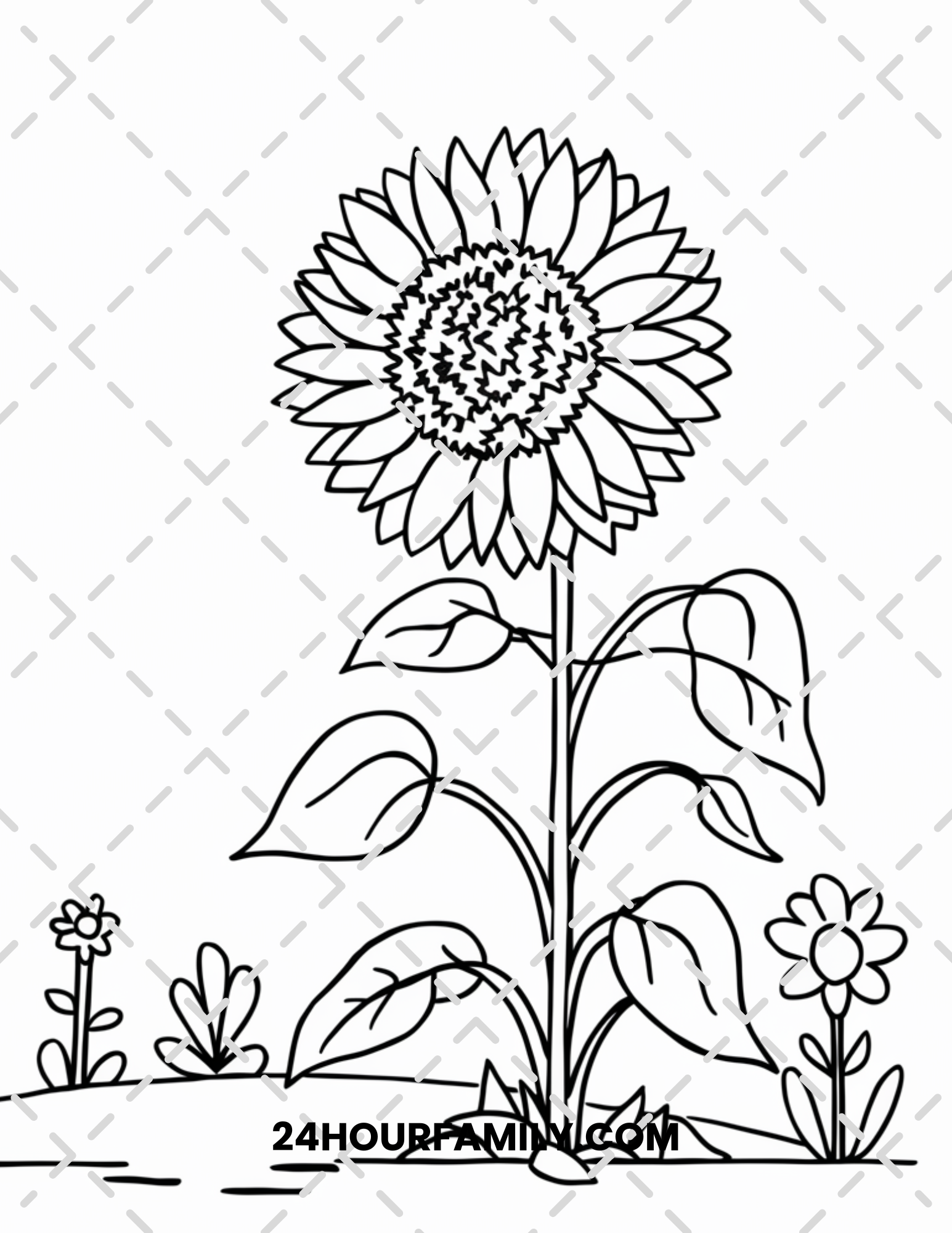 sunflower coloring pages for adult