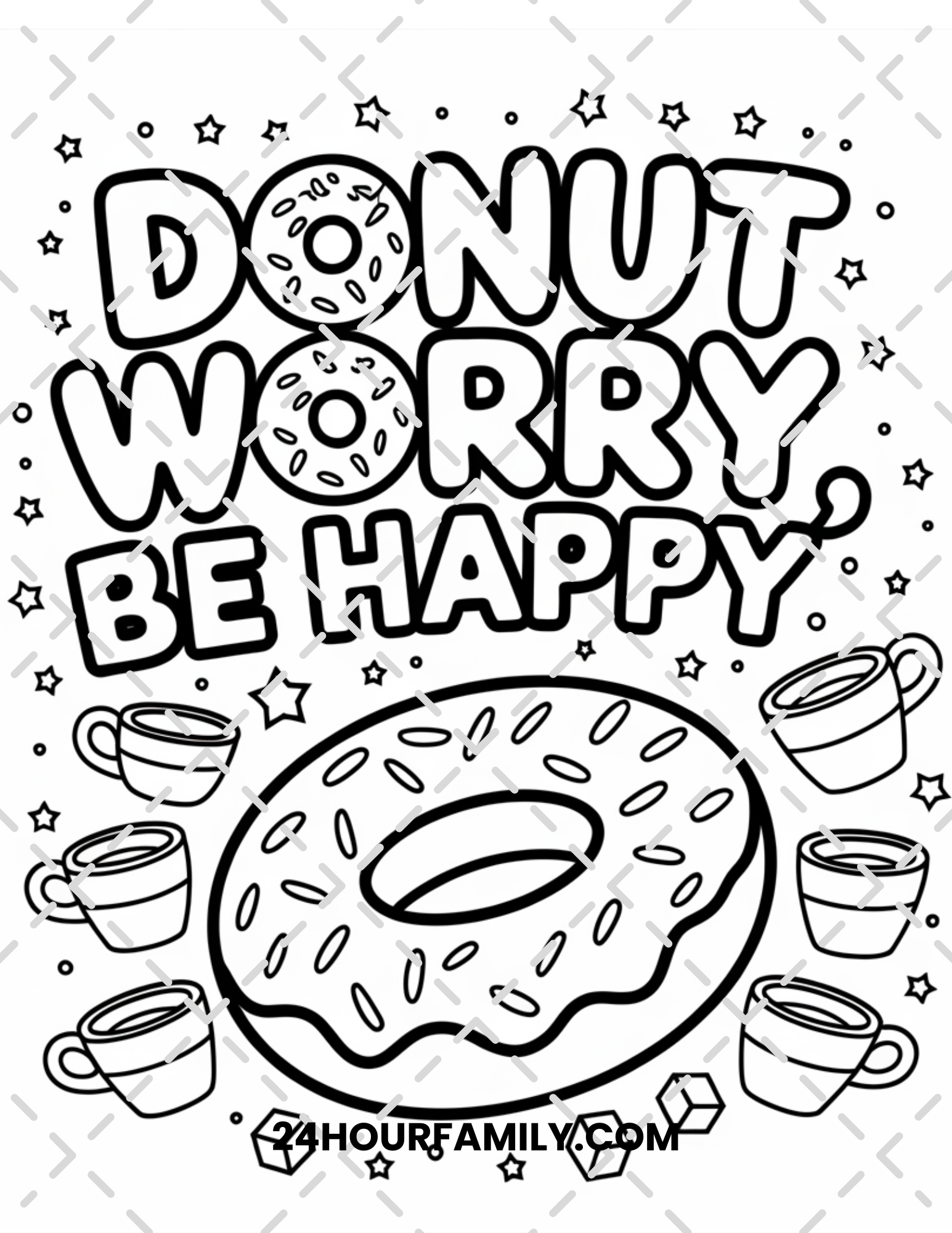donut coloring pages
