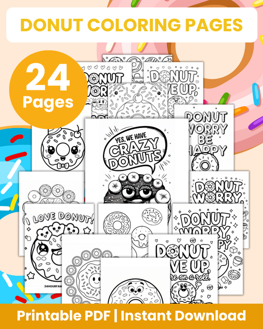 donut coloring pages