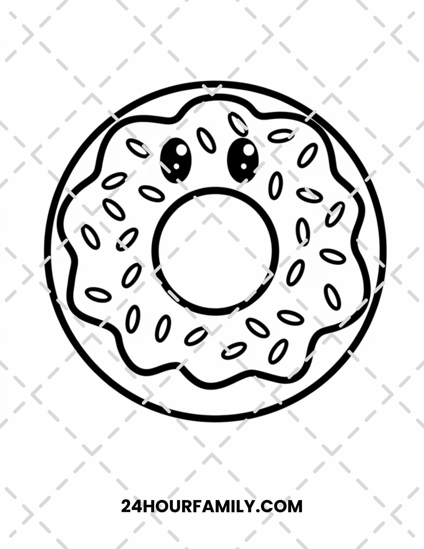 donut coloring pages