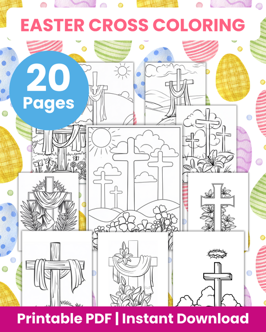 easter cross coloring pages