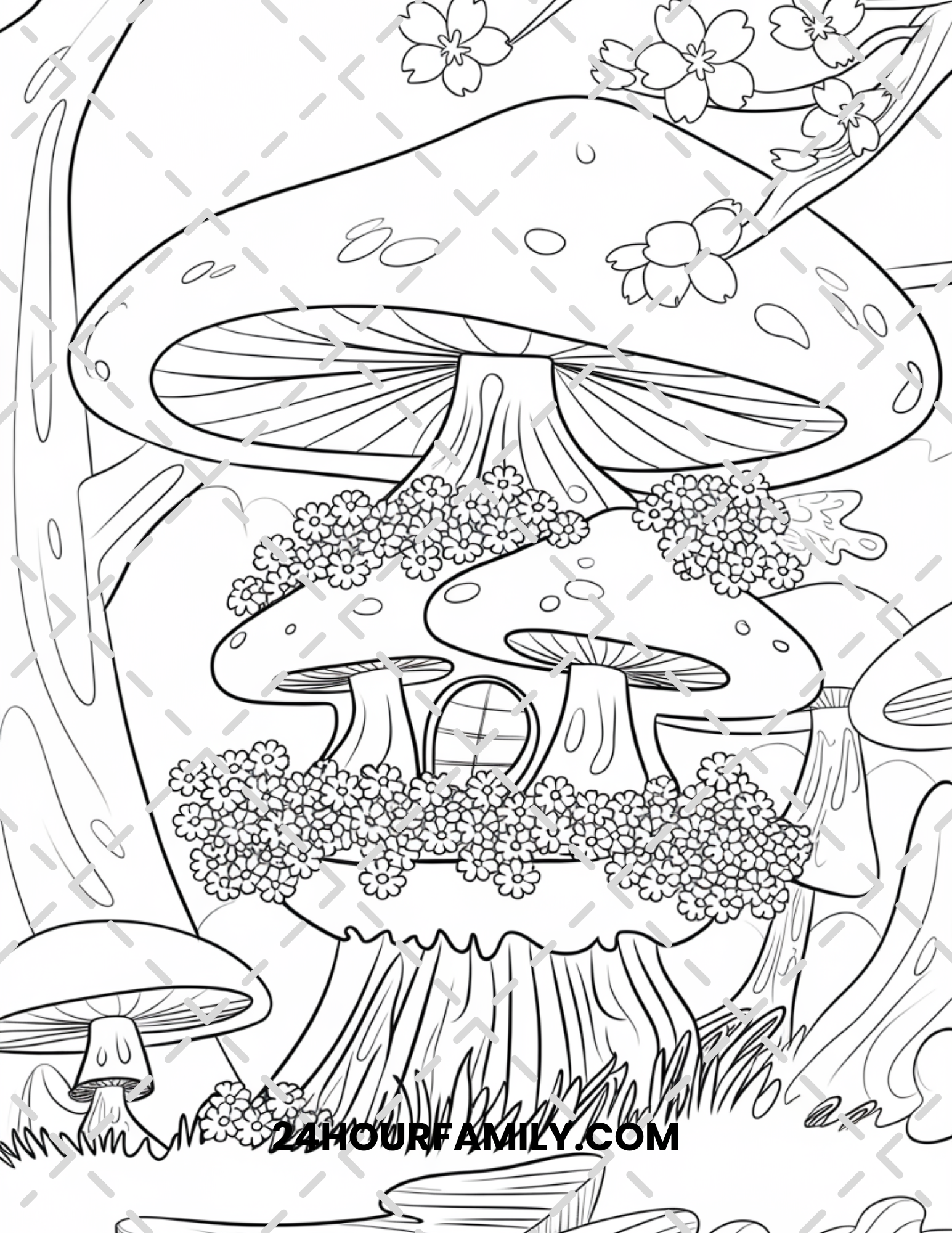 fairy house coloring pages