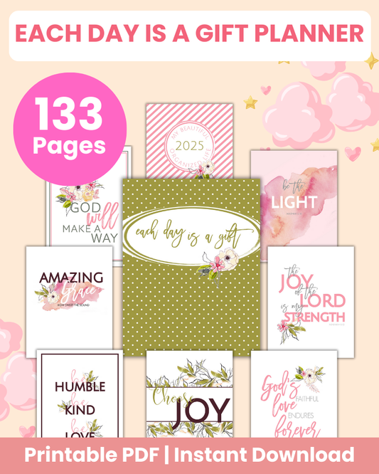 each day is a gift planner printable