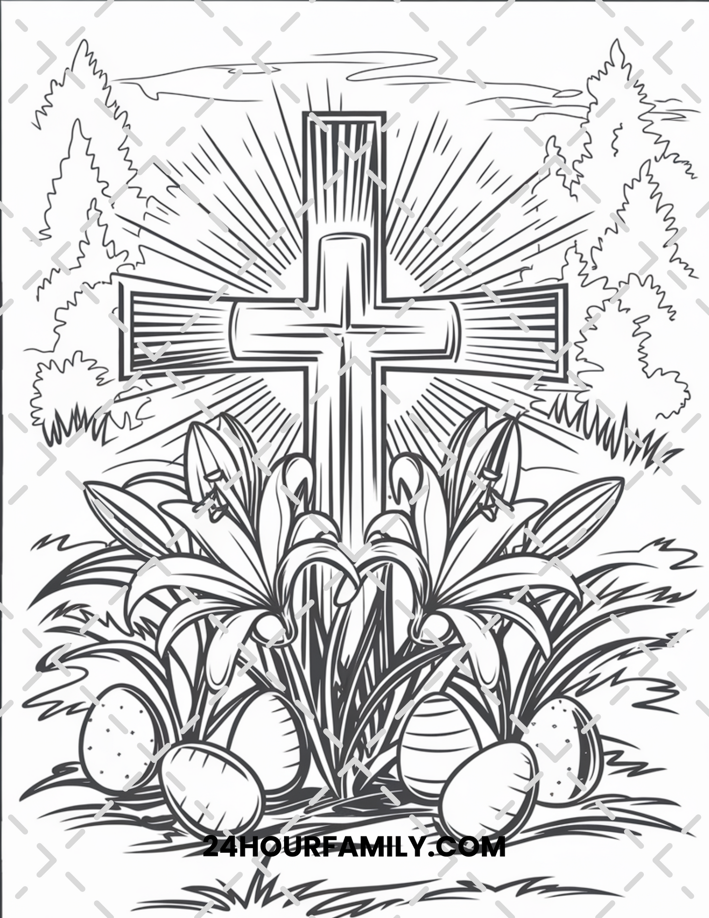 church easter coloring pages