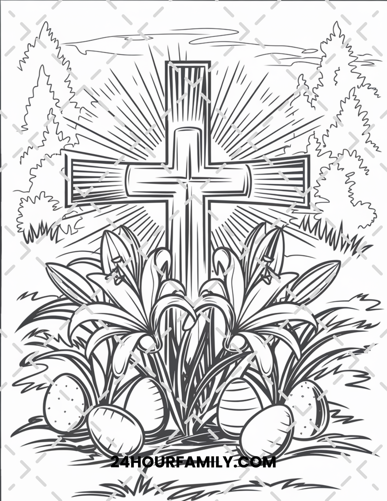 church easter coloring pages