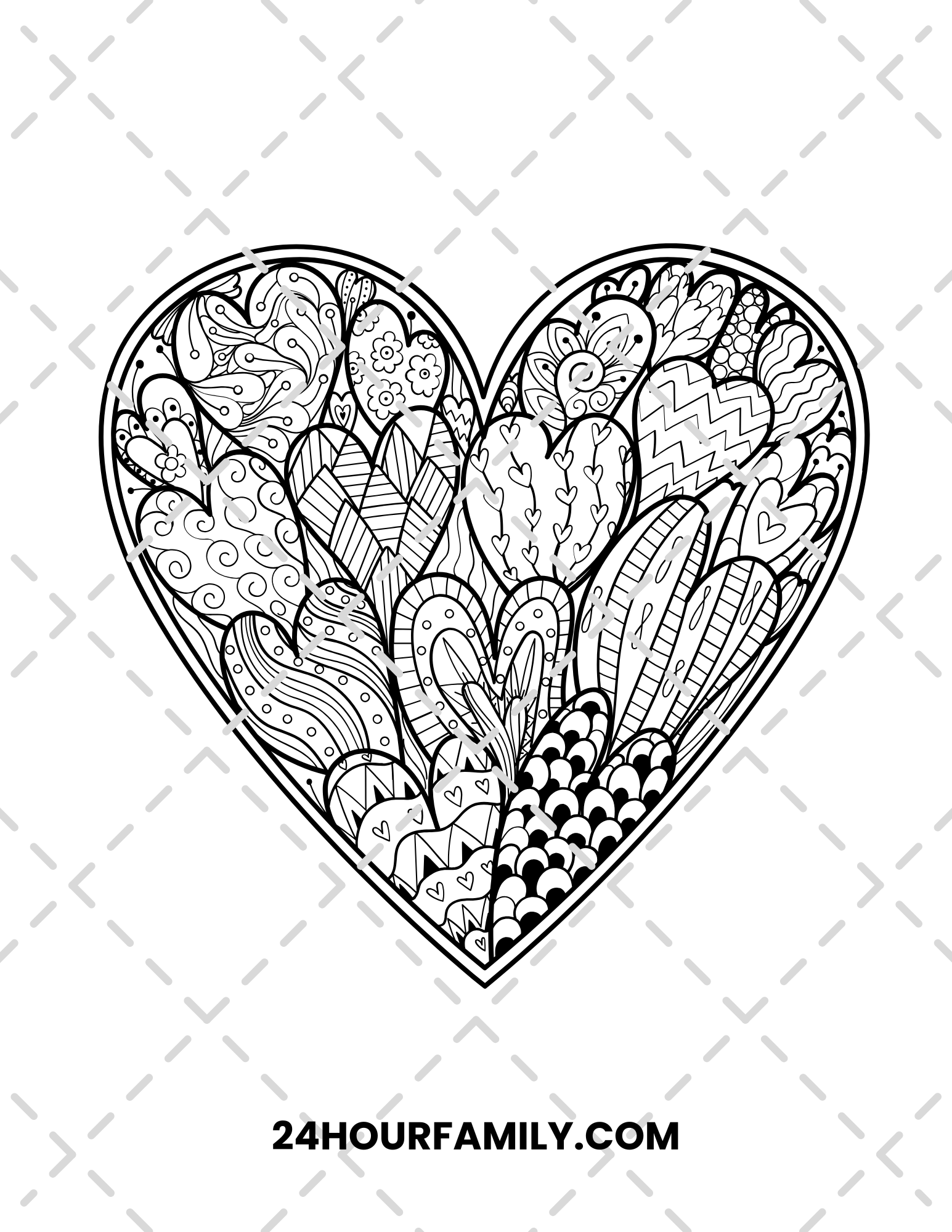 heart mandala coloring pages