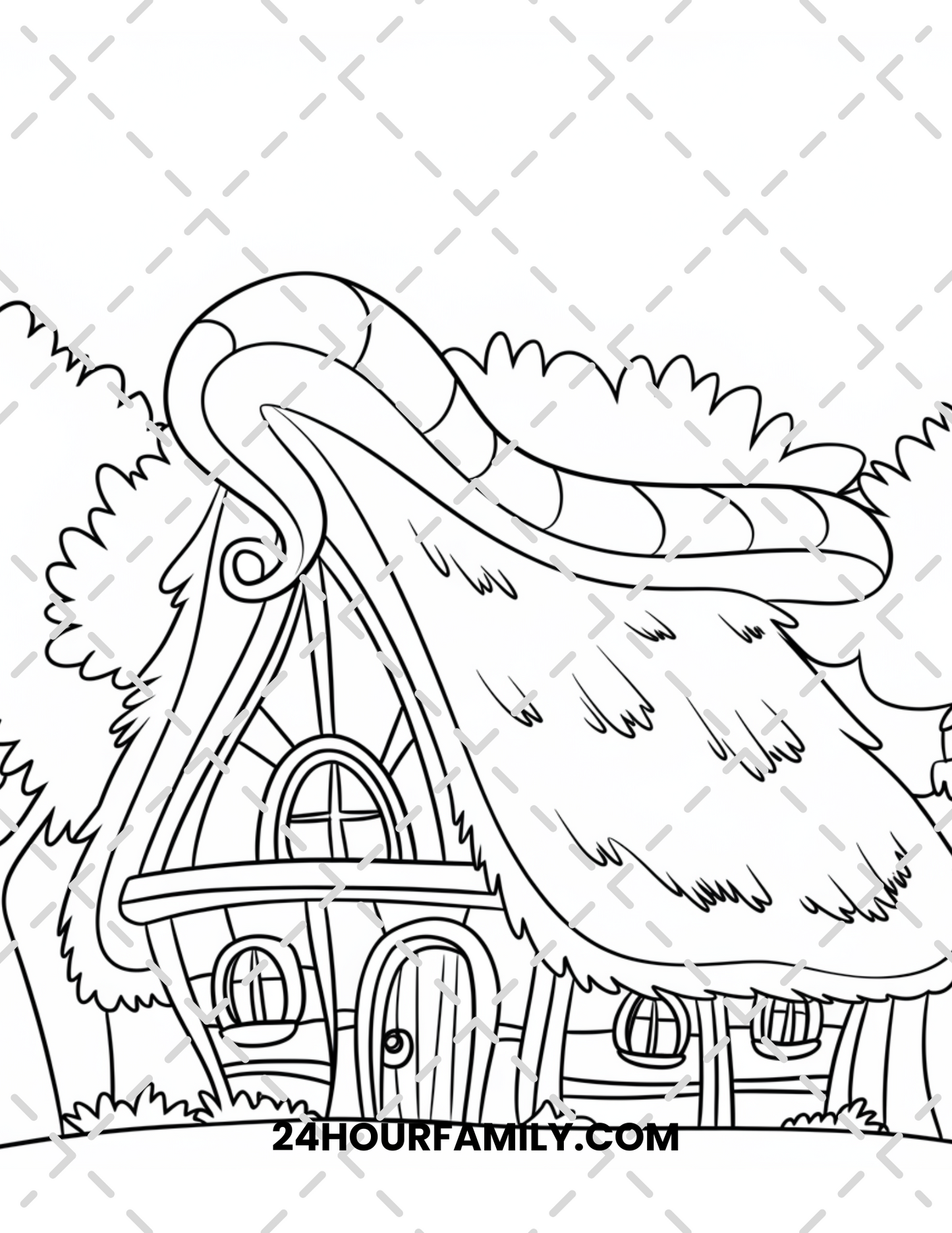 fairy house coloring pages