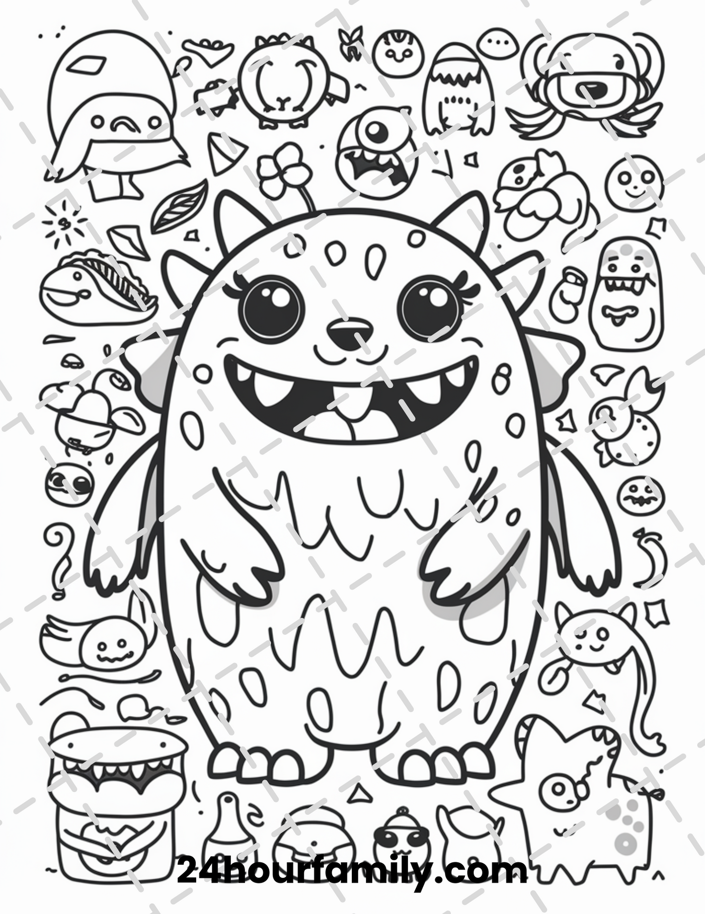 enchanted monster coloring pages