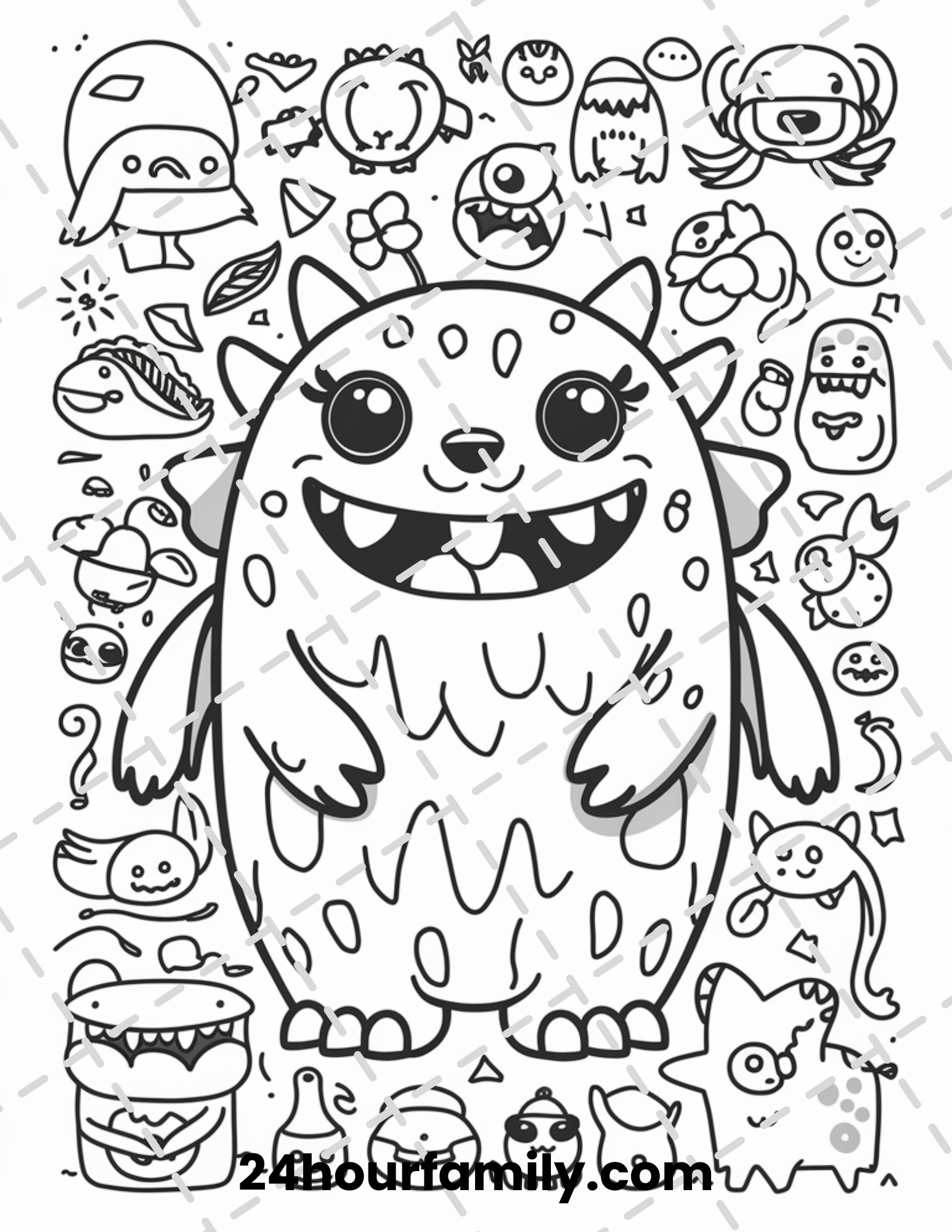 enchanted monster coloring pages