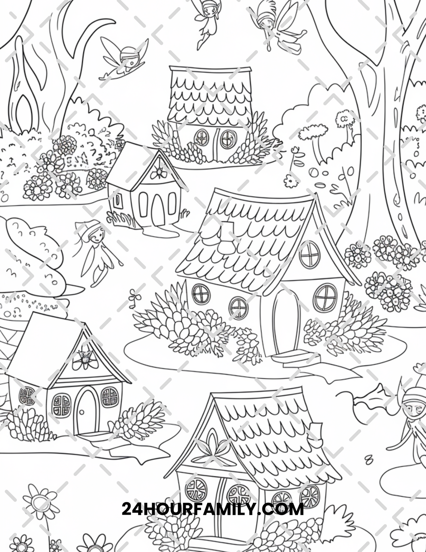 fairy house coloring pages