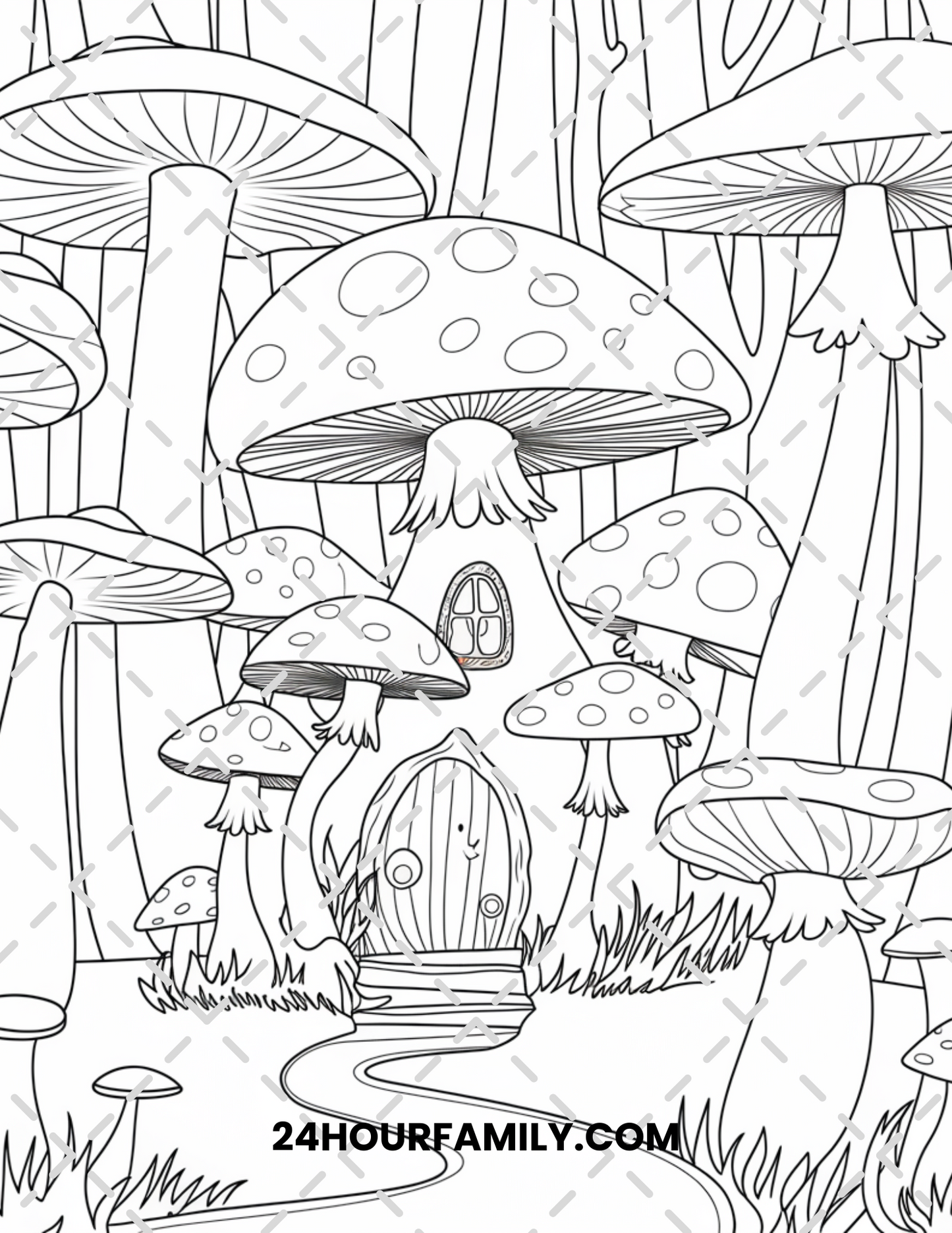 fairy house coloring pages