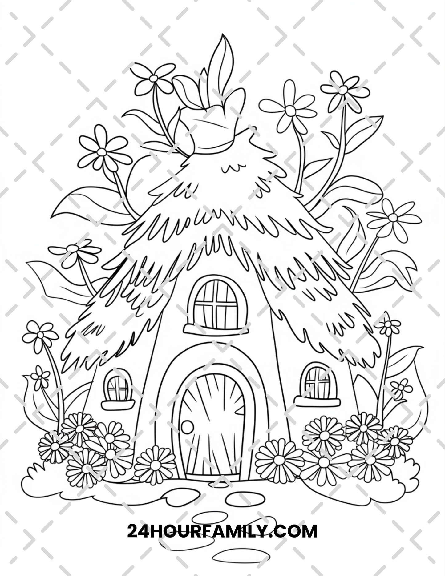 fairy house coloring pages